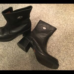 Harley Davidson riding boots.